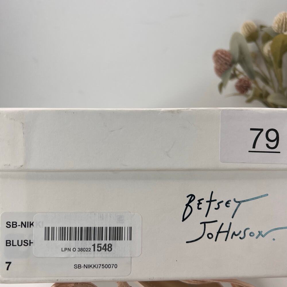 Betsey Johnson Nikki Floral Sequin Slingback Pointed Toe Heel Blush Women 7M - Picture 10 of 11